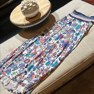 Milly of New York White KINLTE Multi Combo Floral Maxi Skirt 
Size XXS